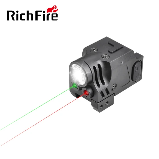 Quick Release 20mm Rail Vert Rouge Laser DOT Sight Combo Chasse Lampe de Poche Tactique