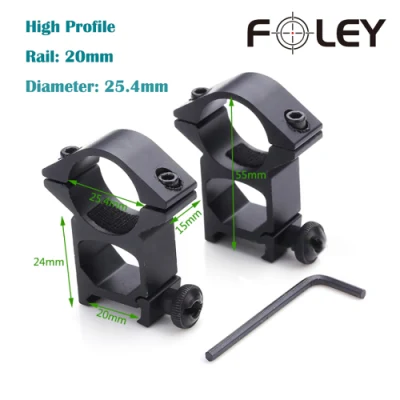 Support de portée annulaire de 30 mm pour profil bas Picatinny Weaver de 20 mm